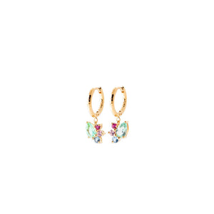 Burren Jewellery He Loves Me Not Earrings, Gold Multi