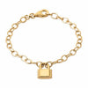 Burren Jewellery Lock Down Bracelet, Gold
