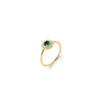 Burren Jewellery Madelyn Ring, Gold & Green