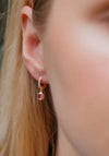 Burren Jewellery Pink Crystaline Earrings, Gold