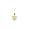 Burren Jewellery Rising Sun Solitaire Pendant Necklace, Gold