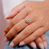 Burren Jewellery Rising Sun Sapphire Zirconia Ring, Gold