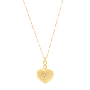 Burren Jewellery Sacred Heart Pendant Locket Necklace, Gold