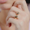 Burren Jewellery Together Far Apart Ring, Gold