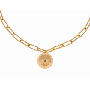Burren Jewellery Wrecking Ball Necklace, Gold