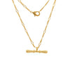 Burren Jewellery Don’t Cry Wolf T-Bar Necklace, Gold
