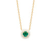 Burren Jewellery Madelyn Emerald Necklace, Gold