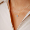 Burren Jewellery Madelyn Emerald Necklace, Gold