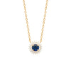Burren Jewellery Madelyn Sapphire Necklace, Gold