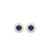 Burren Jewellery Madelyn Sapphire Earrings, Gold