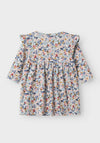 Name It Baby Girl Korra Long Sleeve Floral Dress, Cream Multi