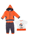 Babybol Boy Three Piece Tracksuit, Orange