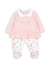 Babybol Baby Girl Bunny Top and Pant Set, Pink