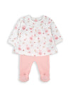 Babybol Baby Girl Bunny Print Top and Pant Set, Pink
