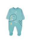 Babybol Baby Boy Whale Long Sleeve Babygrow, Blue