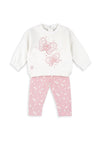 Babybol Baby Girl Butterfly Sweater and Legging Set, Pink