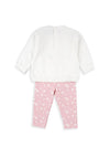 Babybol Baby Girl Butterfly Sweater and Legging Set, Pink