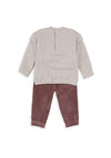 Babybol Baby Girl Floral Sweater and Pant Set, Beige