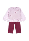 Babybol Baby Girl Snowflake 2 Piece Set, Pink
