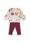 Babybol Baby Girl Animal Sweater and Legging Set, Off White