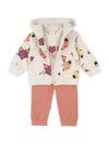 Babybol Baby Girl Animal 3 Piece Set, Off White
