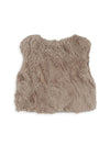 Babybol Baby Girl Sleeveless Faux Fur Gilet, Beige