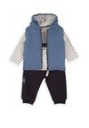 Babybol Baby Boy Stay Wild 3 Piece Set, Blue