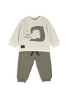 Babybol Baby Boy Little Alligator 2 Piece Set, Green