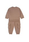 Babybol Baby Boy Cargo 2 Piece Tracksuit, Beige