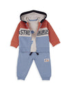 Babybol Baby Boy Space 3 Piece Tracksuit, Blue Multi