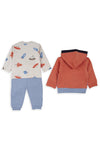 Babybol Baby Boy Space 3 Piece Tracksuit, Blue Multi