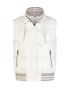 Barbara Lebek Ribbed Trim Padded Gilet, White