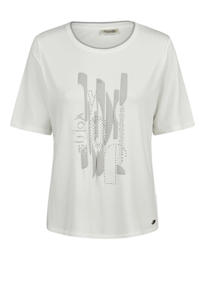 Barbara Lebek Rhinestone Graphic T-Shirt, White