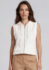 Barbara Lebek Zip Up Gilet, White