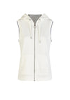 Barbara Lebek Zip Up Gilet, White
