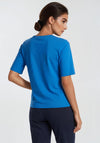 Barbara Lebek Pima Cotton Elbow Length T-Shirt, Blue