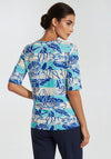 Barbara Lebek Striped Floral T-Shirt, Blue