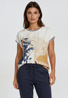 Barbara Lebek Graphic Striped Back Top, Multi