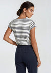 Barbara Lebek Graphic Striped Back Top, Multi