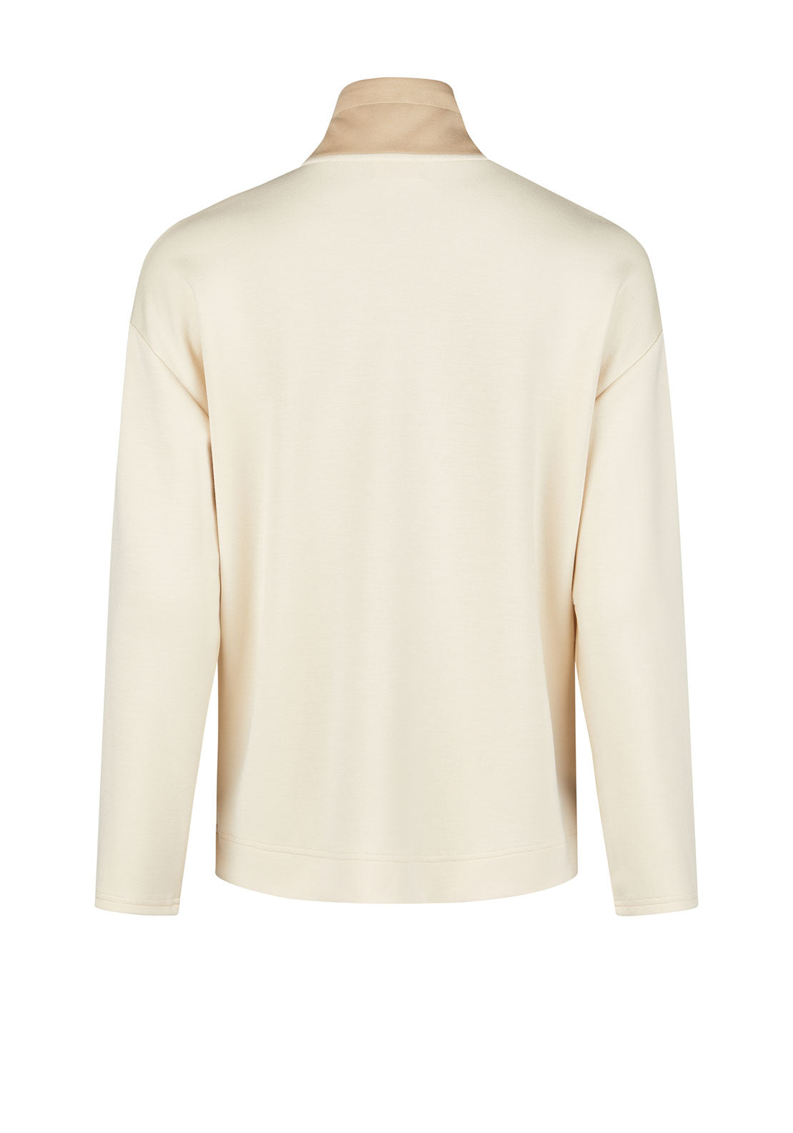 Barbara Lebek Colour Block Graphic Zip Sweatshirt, Beige