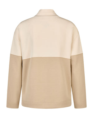 Barbara Lebek Colour Block Graphic Sweatshirt, Beige