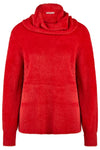 Barbara Lebek Fluffy Cosy Cowl Neck Jumper, Red