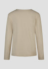 Barabara Lebek Lettering with Stud Detail Top, Beige Multi