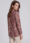 Barbara Lebek Snake Print Top, Wine Multi