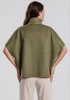 Barbara Lebek High Neck Batwing Gilet, Green