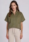 Barbara Lebek High Neck Batwing Gilet, Green