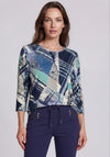 Barbara Lebek Check Print Top, Blue
