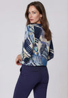 Barbara Lebek Check Print Top, Blue