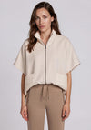 Barbara Lebek High Neck Batwing Gilet, Beige
