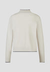 Barbara Lebek Ribbed High Neckline Top, Cream